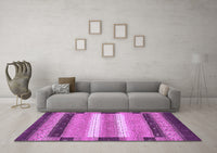 Machine Washable Abstract Purple Modern Rug, wshabs406pur