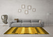 Machine Washable Abstract Yellow Modern Rug in a Living Room, wshabs406yw