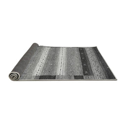 Sideview of Abstract Gray Modern Rug, abs406gry