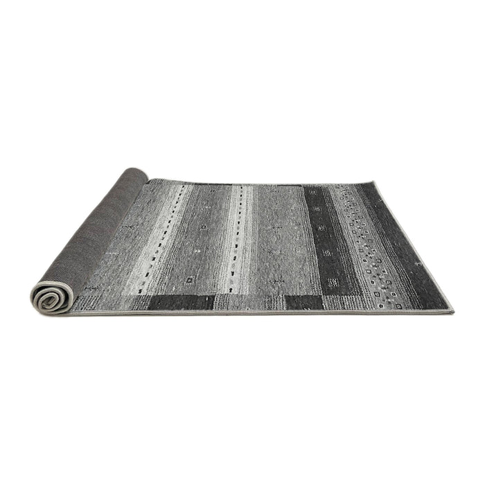 Sideview of Abstract Gray Modern Rug, abs406gry