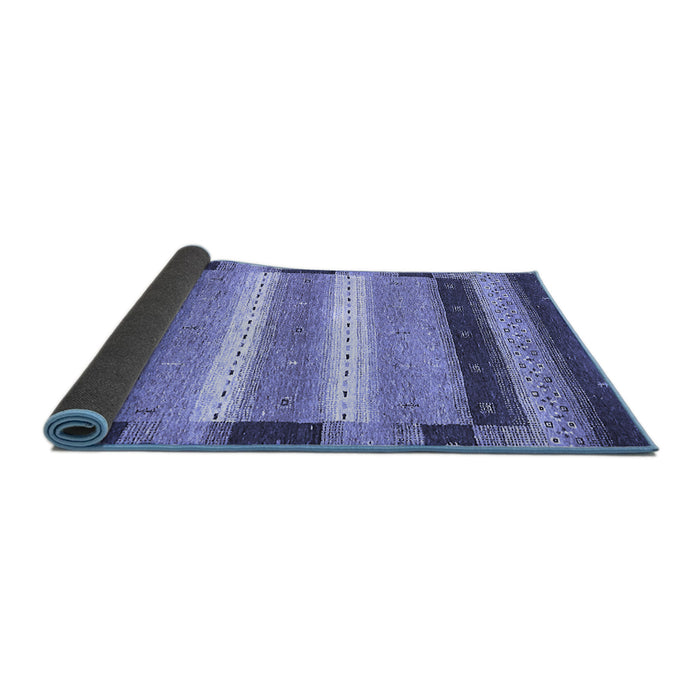 Sideview of Abstract Blue Modern Rug, abs406blu