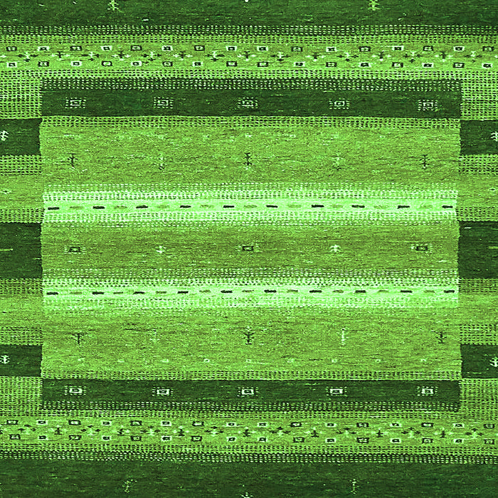 Square Machine Washable Abstract Green Modern Area Rugs, wshabs406grn