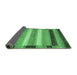 Sideview of Abstract Emerald Green Modern Rug, abs406emgrn