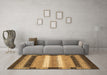 Machine Washable Abstract Brown Modern Rug in a Living Room,, wshabs406brn