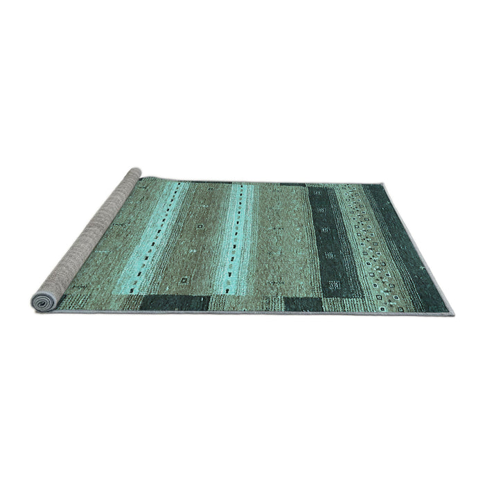 Sideview of Machine Washable Abstract Light Blue Modern Rug, wshabs406lblu