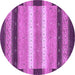 Round Machine Washable Abstract Purple Modern Area Rugs, wshabs406pur