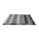 Sideview of Machine Washable Abstract Gray Modern Rug, wshabs406gry