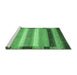 Sideview of Machine Washable Abstract Emerald Green Modern Area Rugs, wshabs406emgrn