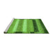 Sideview of Machine Washable Abstract Green Modern Area Rugs, wshabs406grn