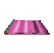 Sideview of Abstract Pink Modern Rug, abs406pnk