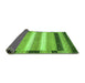 Sideview of Abstract Green Modern Rug, abs406grn