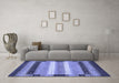 Machine Washable Abstract Blue Modern Rug in a Living Room, wshabs406blu