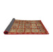 Sideview of Abstract Red Modern Rug, abs407