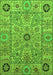 Machine Washable Abstract Green Modern Area Rugs, wshabs4070grn