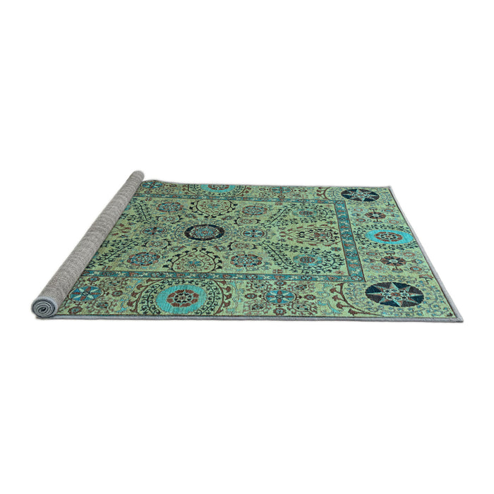 Sideview of Machine Washable Abstract Light Blue Modern Rug, wshabs4070lblu