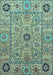 Machine Washable Abstract Light Blue Modern Rug, wshabs4070lblu