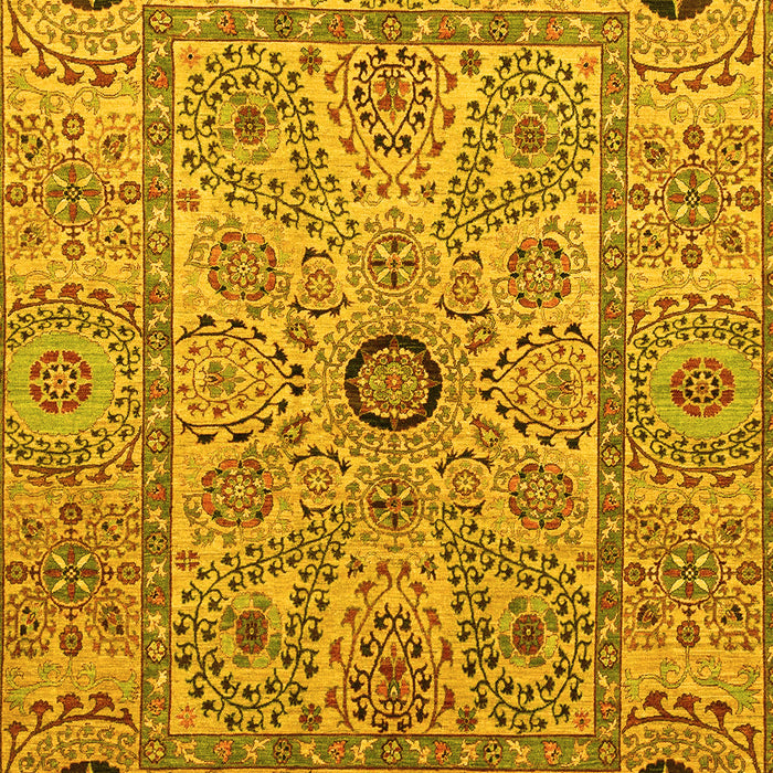 Machine Washable Abstract Yellow Modern Rug, wshabs4070yw
