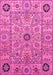 Machine Washable Abstract Pink Modern Rug, wshabs4070pnk