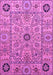 Machine Washable Abstract Purple Modern Area Rugs, wshabs4070pur