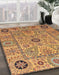 Machine Washable Abstract Red Rug in a Family Room, wshabs4070