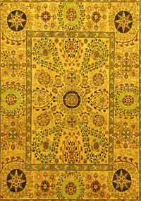 Abstract Yellow Modern Rug, abs4070yw