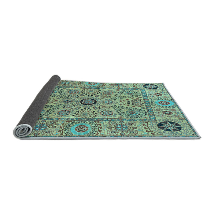 Sideview of Abstract Light Blue Modern Rug, abs4070lblu