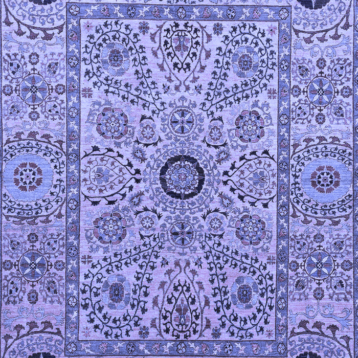 Machine Washable Abstract Blue Modern Rug, wshabs4070blu