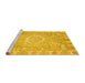 Sideview of Machine Washable Oriental Yellow Traditional Rug, wshabs4071yw