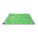 Sideview of Machine Washable Oriental Emerald Green Traditional Area Rugs, wshabs4071emgrn