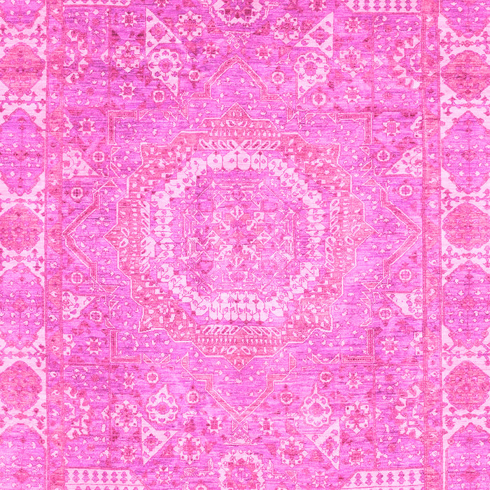 Machine Washable Oriental Pink Traditional Rug, wshabs4071pnk