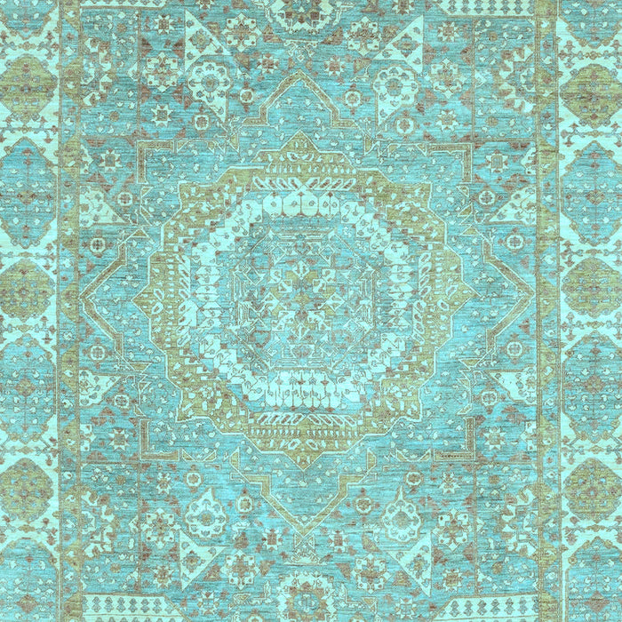 Machine Washable Oriental Light Blue Traditional Rug, wshabs4071lblu