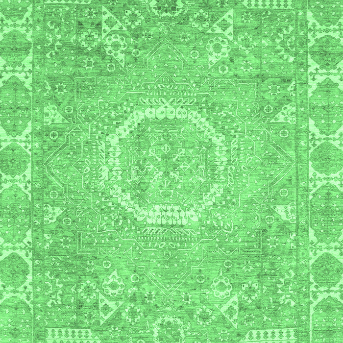 Oriental Emerald Green Traditional Rug, abs4071emgrn