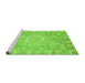 Sideview of Machine Washable Oriental Green Traditional Area Rugs, wshabs4071grn