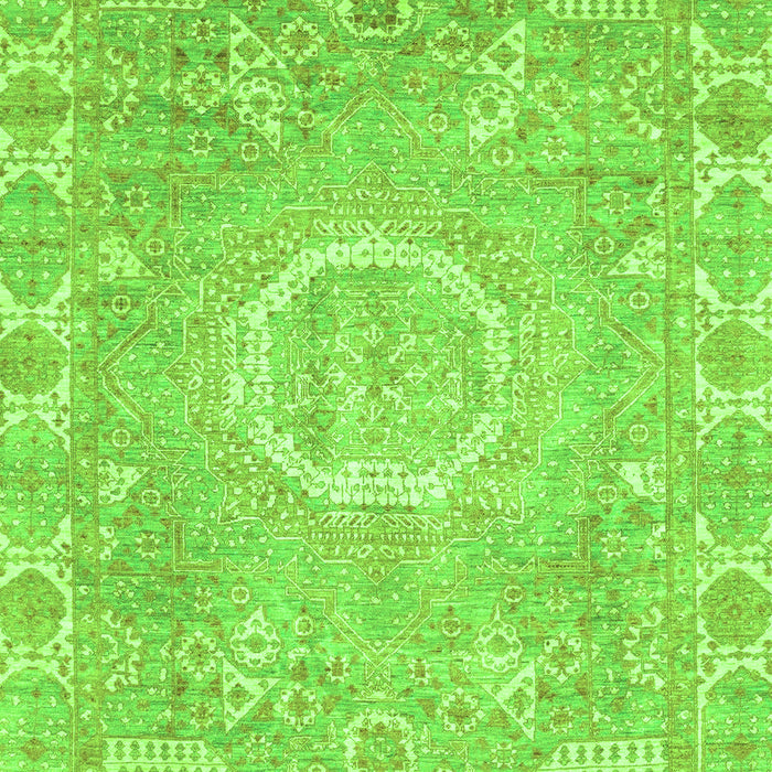Machine Washable Oriental Green Traditional Area Rugs, wshabs4071grn