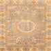 Square Abstract Orange Oriental Rug, abs4071