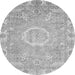 Round Oriental Gray Traditional Rug, abs4071gry