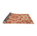 Sideview of Abstract Red Modern Rug, abs4072