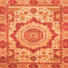 Square Abstract Orange Modern Rug, abs4072org