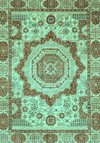 Abstract Turquoise Modern Rug, abs4072turq