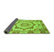 Sideview of Abstract Green Modern Rug, abs4072grn