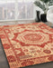 Machine Washable Abstract Fire Red Rug in a Family Room, wshabs4072