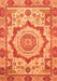 Machine Washable Abstract Orange Modern Area Rugs, wshabs4072org