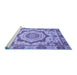 Sideview of Machine Washable Abstract Blue Modern Rug, wshabs4072blu