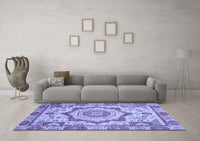 Machine Washable Abstract Blue Modern Rug, wshabs4072blu