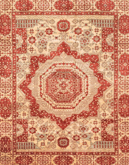 Machine Washable Abstract Fire Red Rug, wshabs4072