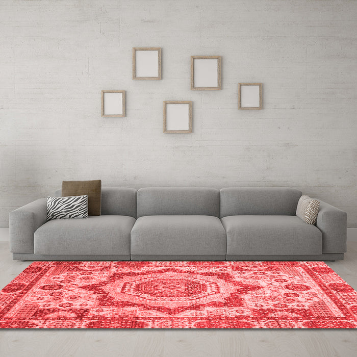 Modern Red Washable Rugs
