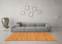 Machine Washable Abstract Orange Modern Rug, wshabs4073org