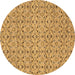 Round Abstract Brown Modern Rug, abs4073brn