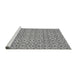 Sideview of Machine Washable Abstract Gray Modern Rug, wshabs4073gry