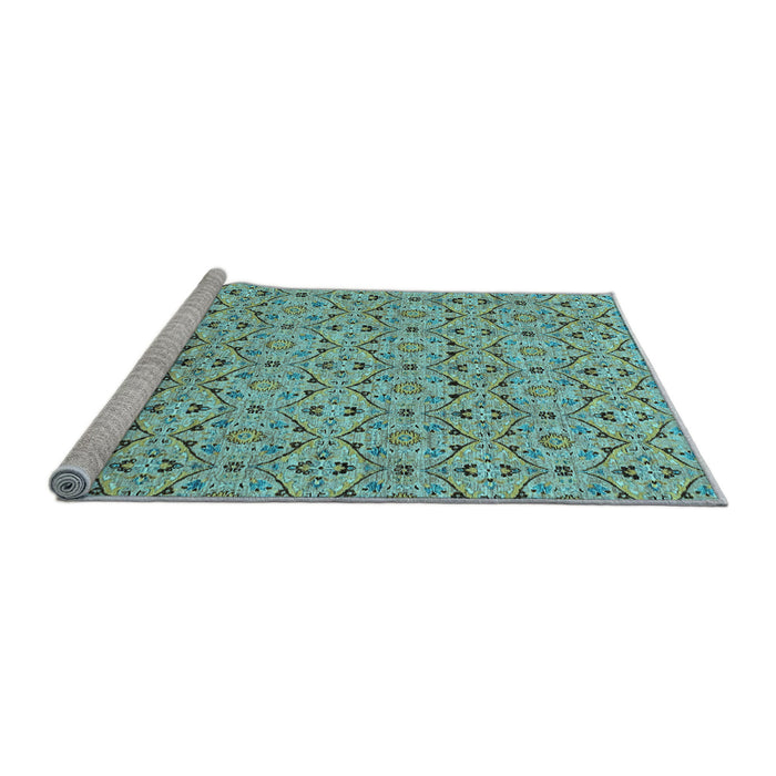 Sideview of Machine Washable Abstract Light Blue Modern Rug, wshabs4073lblu